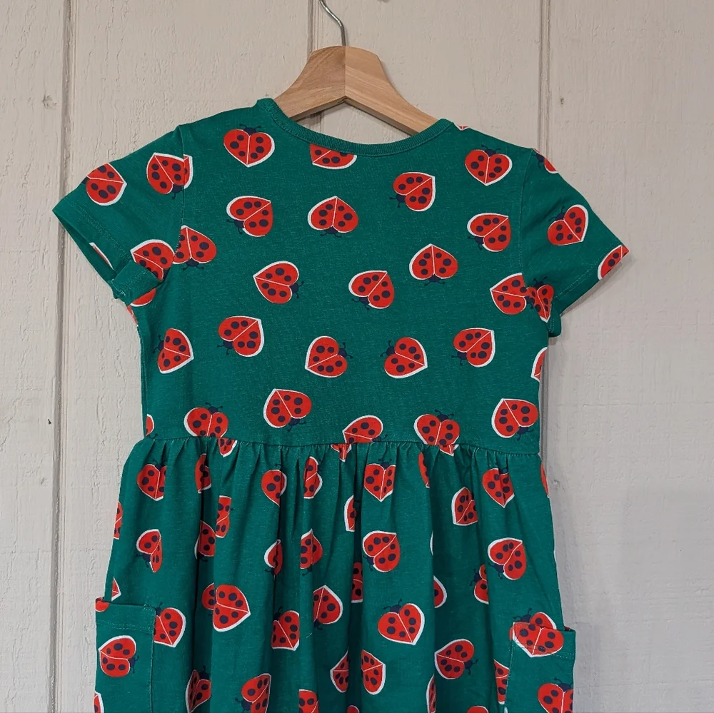 Hanna Andersson Play Dress With Pockets Love‎ Bugs Ladybug Heart